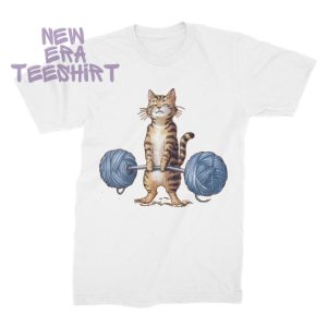 Deadlift Kitty Knitting Yarn Cat Deadlift Tee 1 Deadlift Kitty Knitting Yarn Cat Deadlift Tee newerateeshirt.com 1