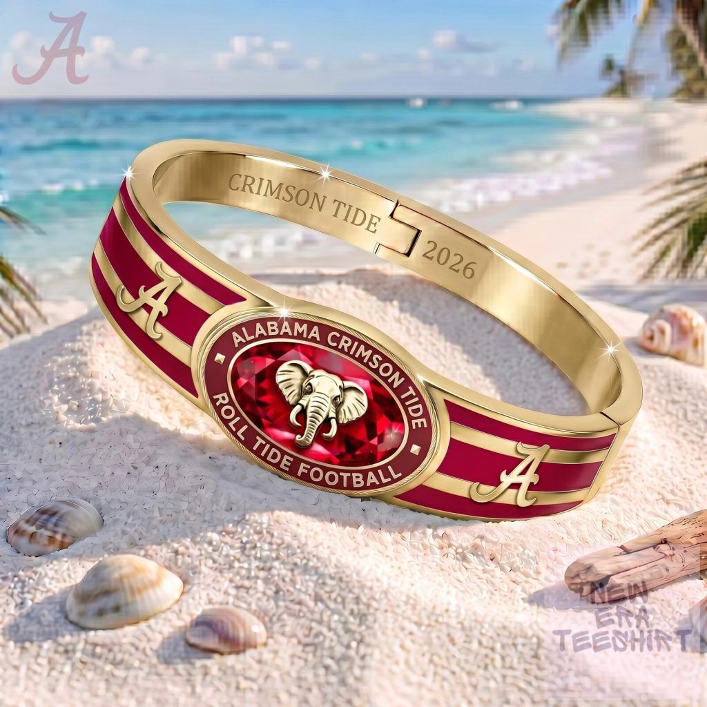 Alabama Crimson Tide Roll Tide Football Elephant Bracelet Alabama Crimson Tide Roll Tide Football Elephant Bracelet