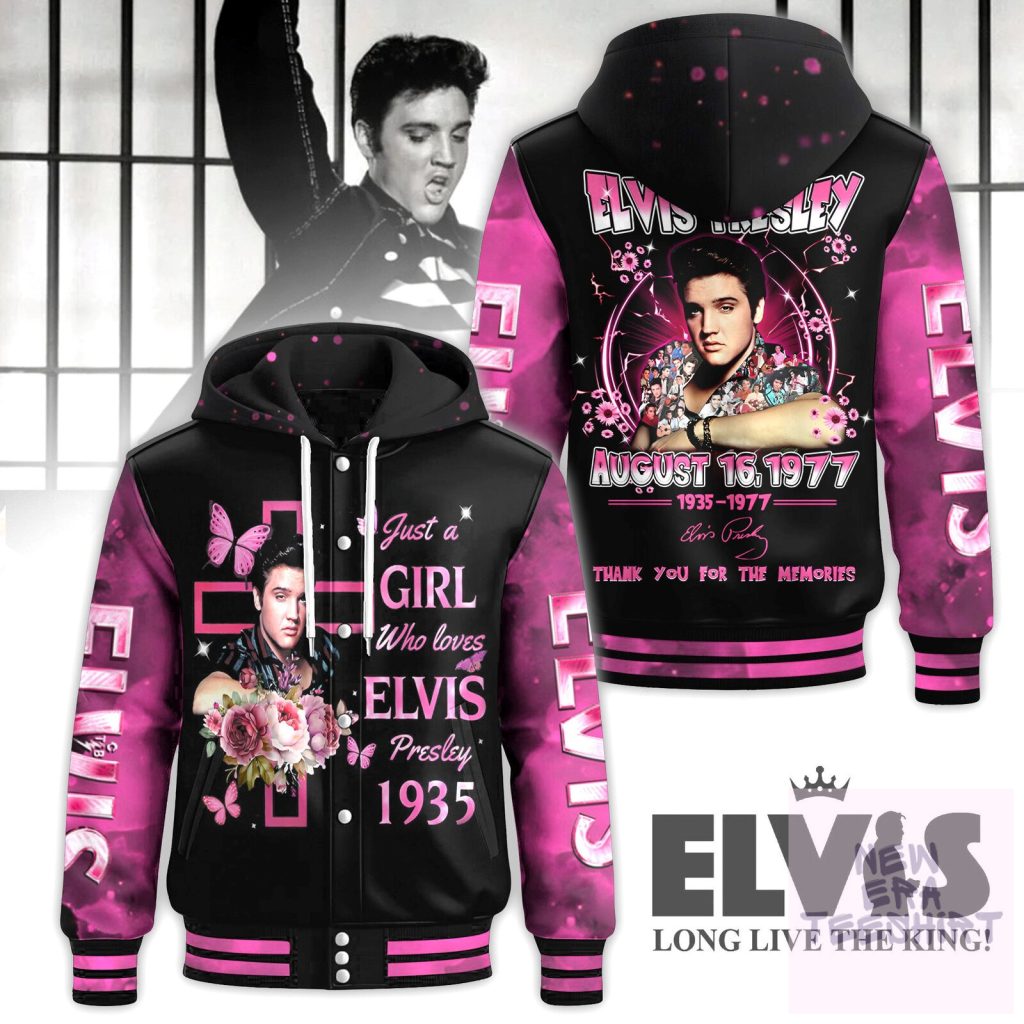 Elvis Presley Just A Girl Who Loves Elvis Presley 1935 Bomber Jacket Elvis Presley Just A Girl Who Loves Elvis Presley 1935 Bomber Jacket