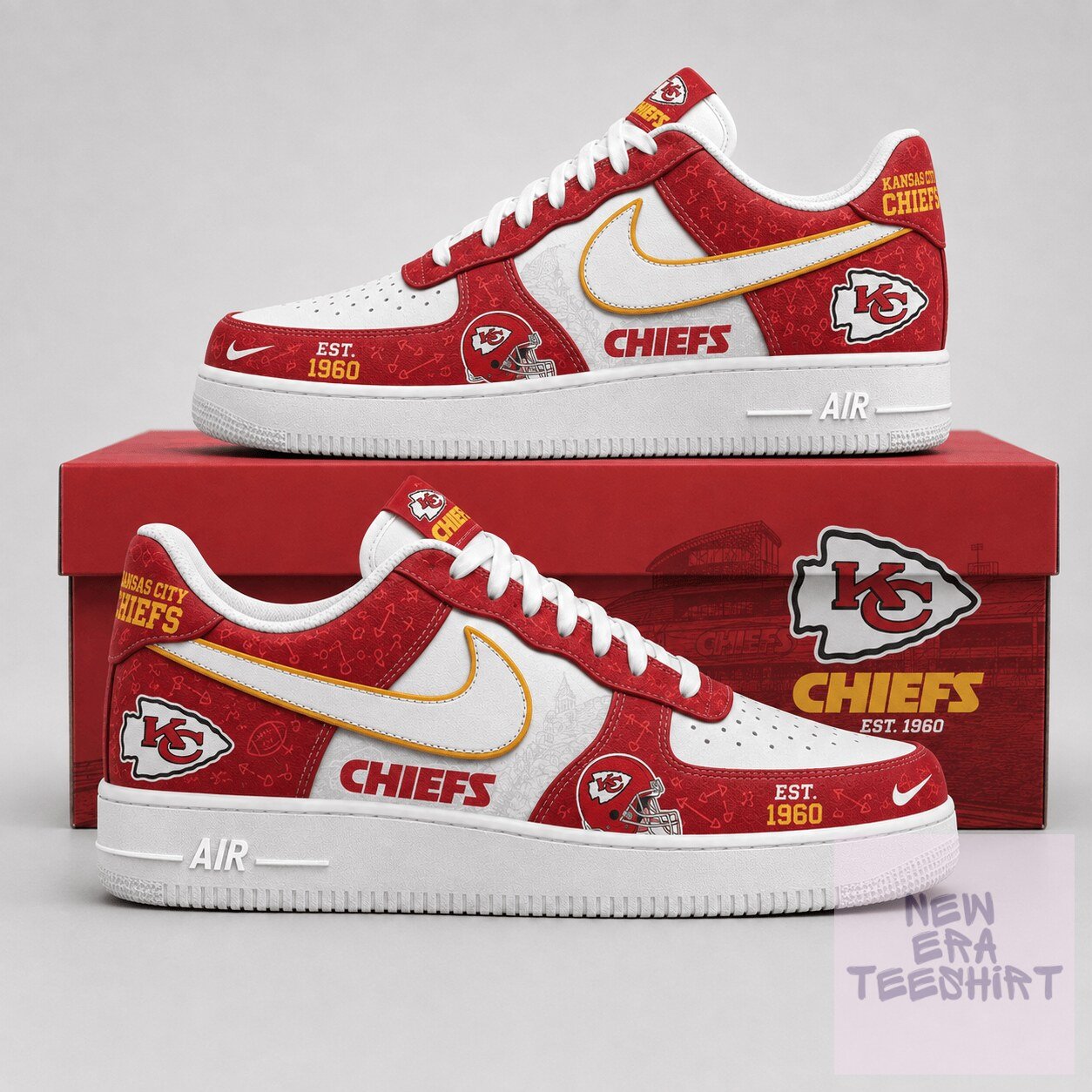 Custom Design Sneakers for Kansas City Chiefs Fans in the NFL