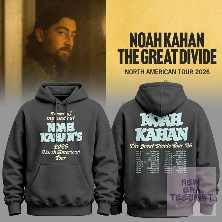 Hoodie for Noah Kahan's 2026 North American Concert Dates - The Great Divide Tour