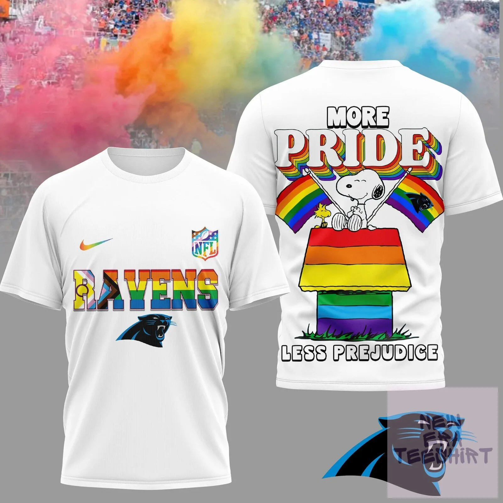 NFL Carolina Panthers Snoopy Pride Month T-Shirt