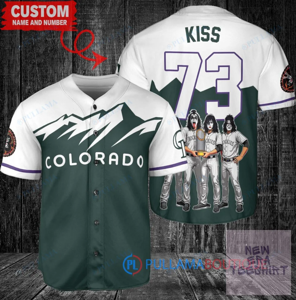 Colorado Rockies Baseball Team KISS Band World Series Champions Custom Baseball Jersey