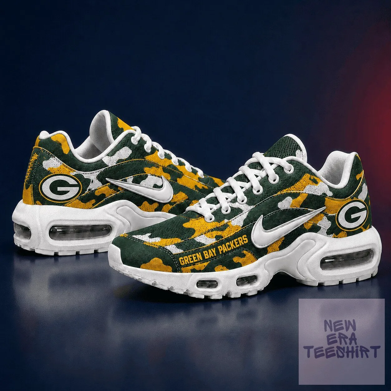 Green Bay Packers Camouflage Pattern Athletic Sports Sneakers 1 Green Bay Packers Camouflage Pattern Athletic Sports Sneakers