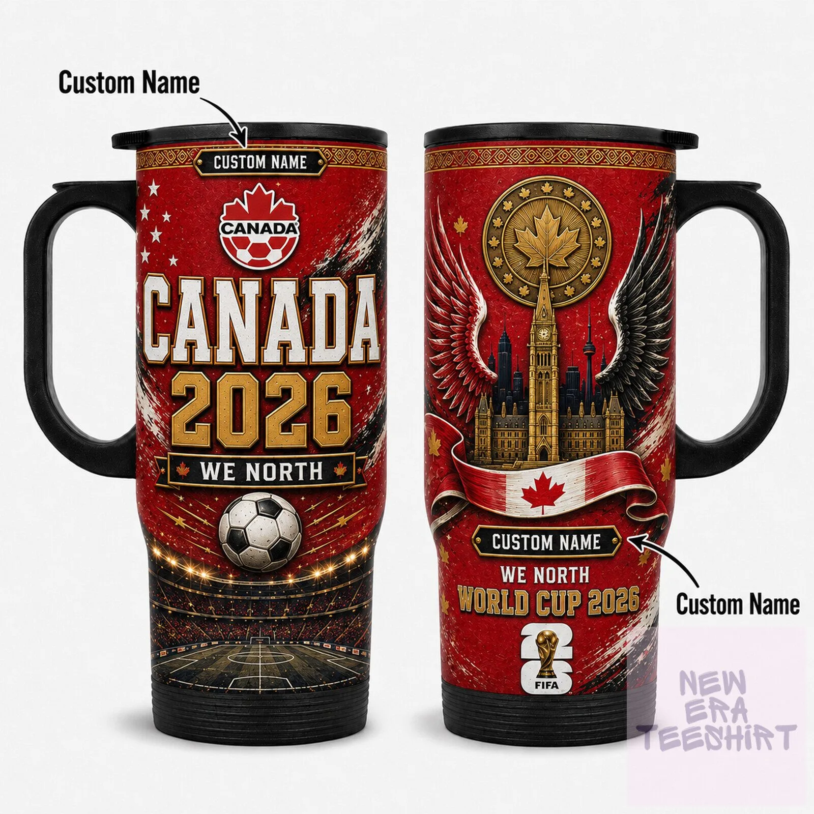 Canada 2026 World Cup Soccer Fan Stainless Steel Insulated Tumbler 1 Canada 2026 World Cup Soccer Fan Stainless Steel Insulated Tumbler