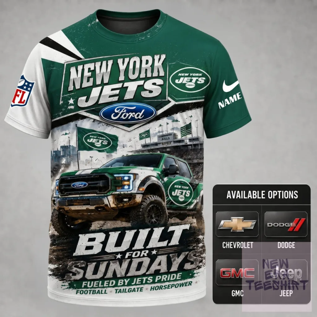 New York Jets Fan Shirt Built For Sundays Football Tailgate Horsepower T-Shirt New York Jets Fan Shirt Built For Sundays Football Tailgate Horsepower T-Shirt
