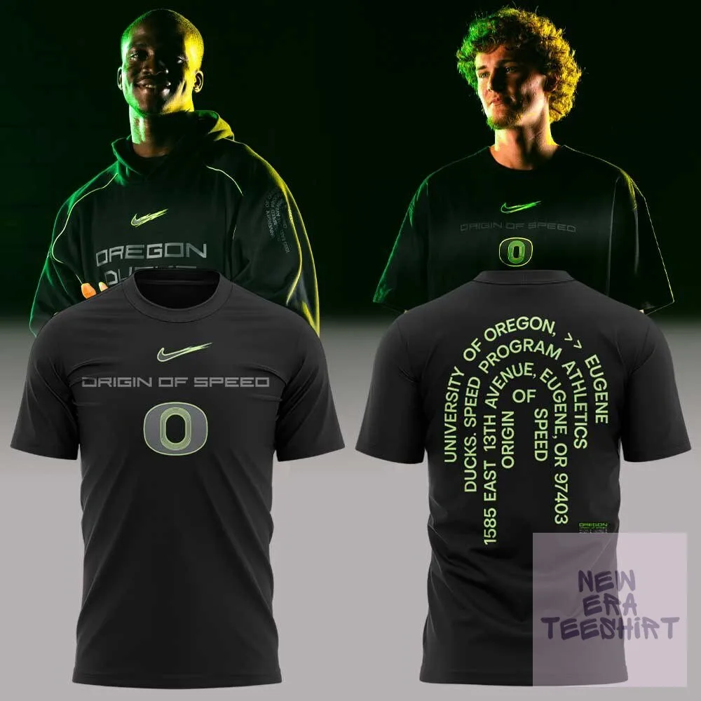 Oregon Ducks Origin of Speed Collection Black Graphic T-Shirt