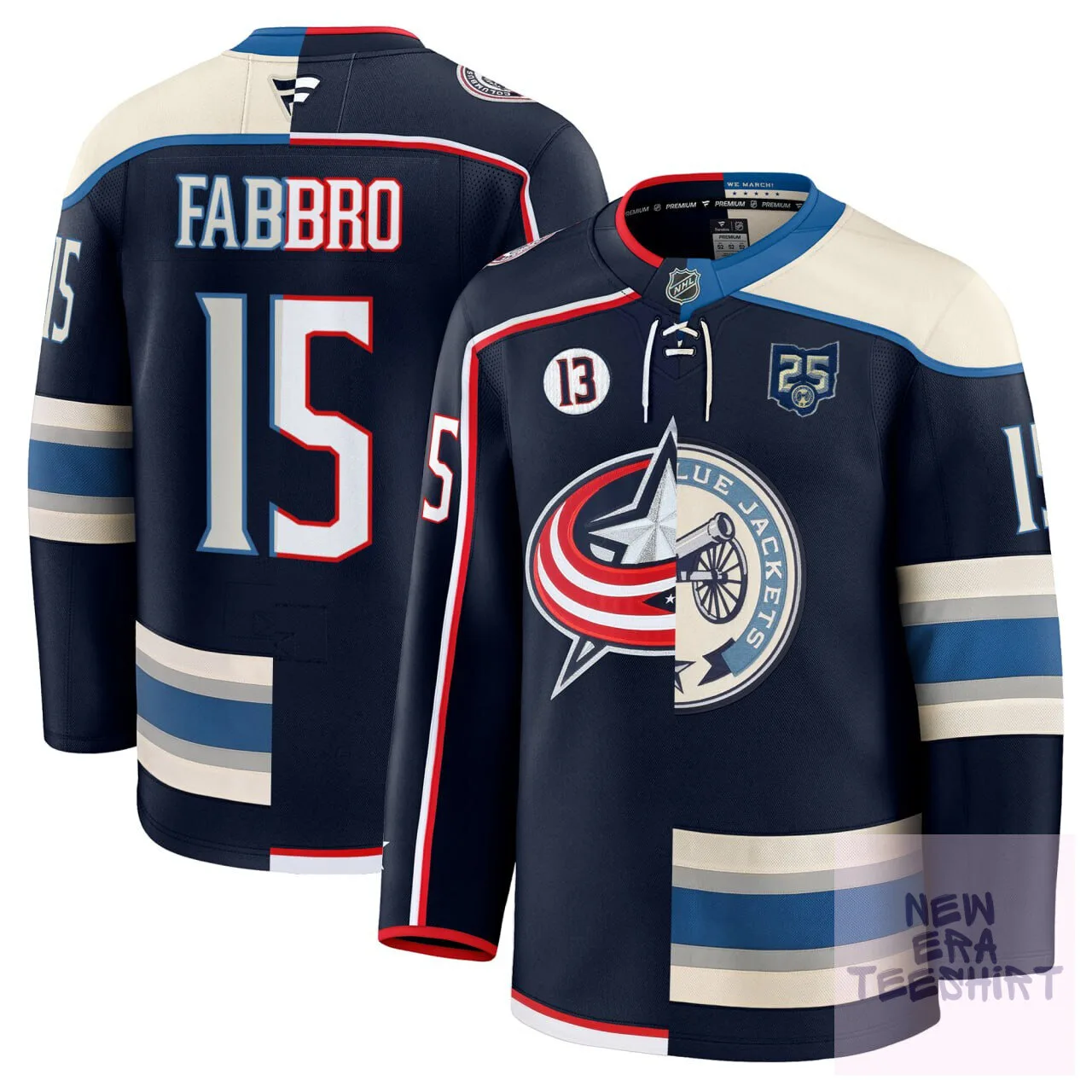 Columbus Blue Jackets Adam Boqvist Split Design Hockey Jersey