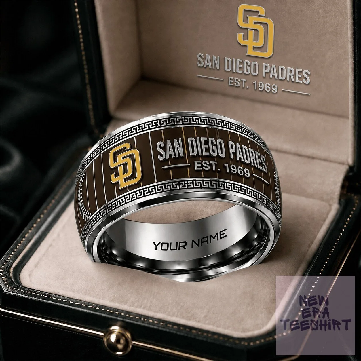 San Diego Padres MLB Baseball Team Logo Tungsten Steel Ring