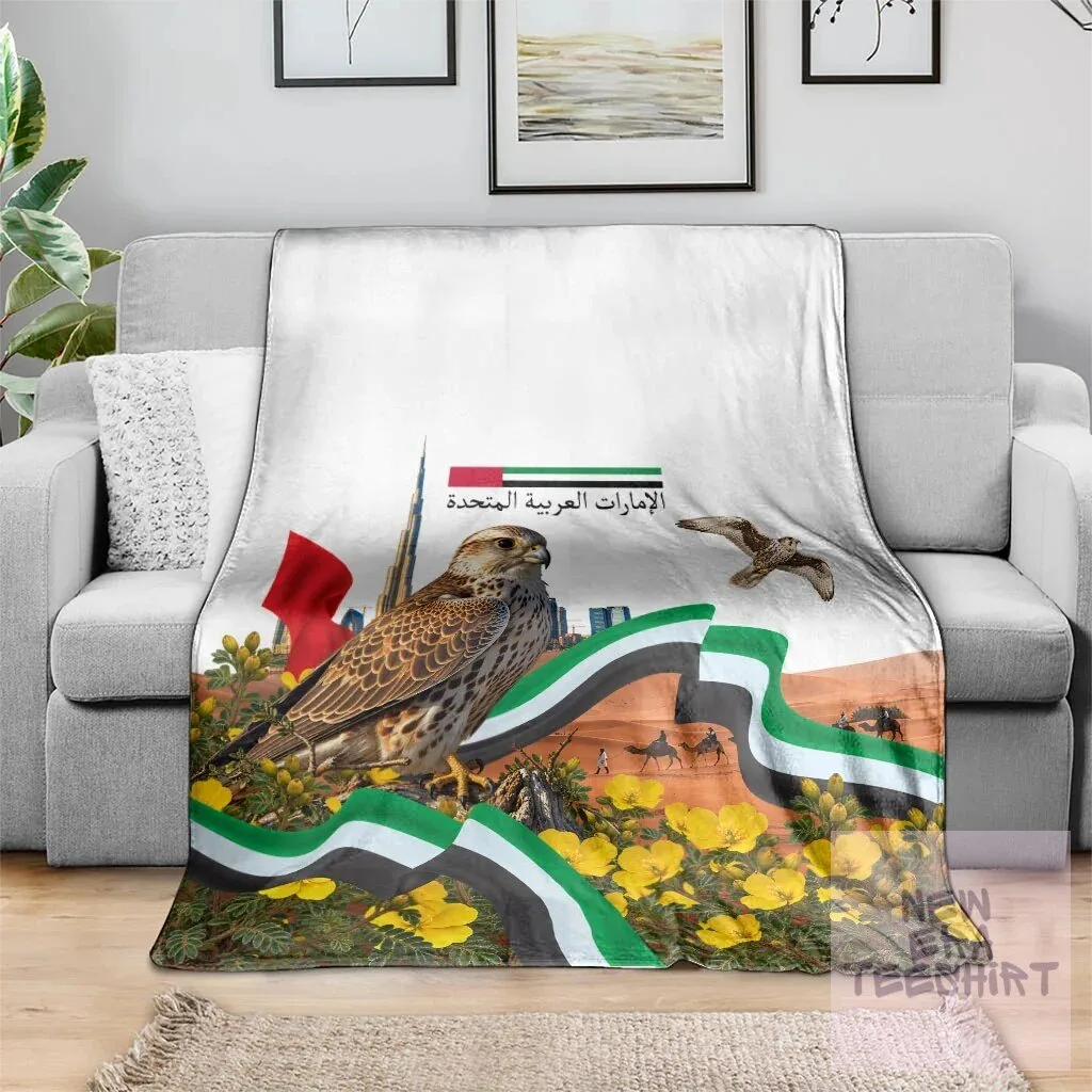 United Arab Emirates National Day Falcon Burj Khalifa Desert Landscape Blanket 8 United Arab Emirates National Day Falcon Burj Khalifa Desert Landscape Blanket