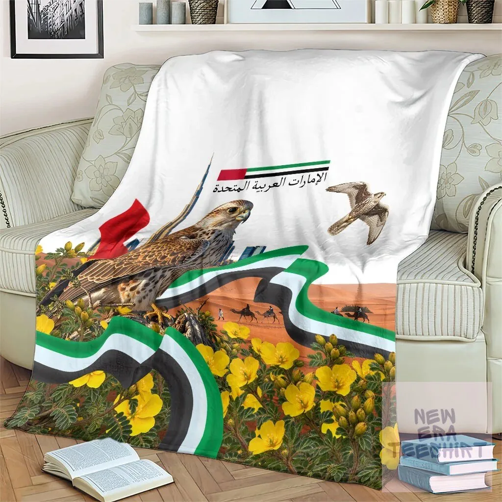 United Arab Emirates National Day Falcon Burj Khalifa Desert Landscape Blanket 9 United Arab Emirates National Day Falcon Burj Khalifa Desert Landscape Blanket