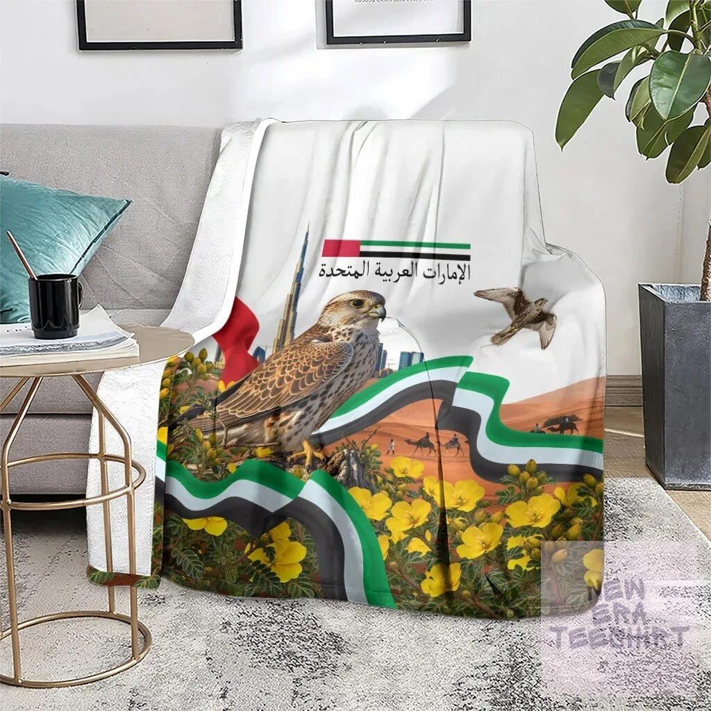 United Arab Emirates National Day Falcon Burj Khalifa Desert Landscape Blanket 10 United Arab Emirates National Day Falcon Burj Khalifa Desert Landscape Blanket