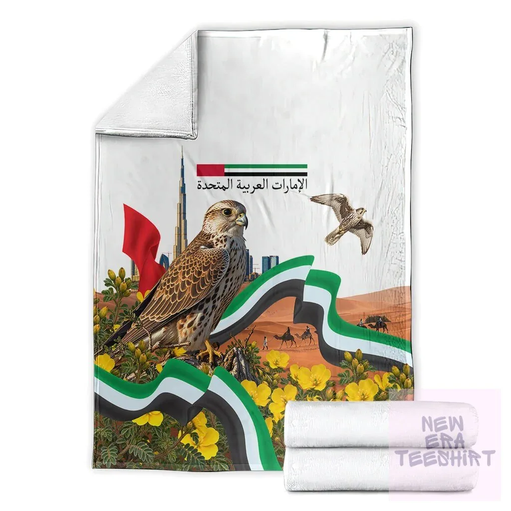 United Arab Emirates National Day Falcon Burj Khalifa Desert Landscape Blanket 11 United Arab Emirates National Day Falcon Burj Khalifa Desert Landscape Blanket