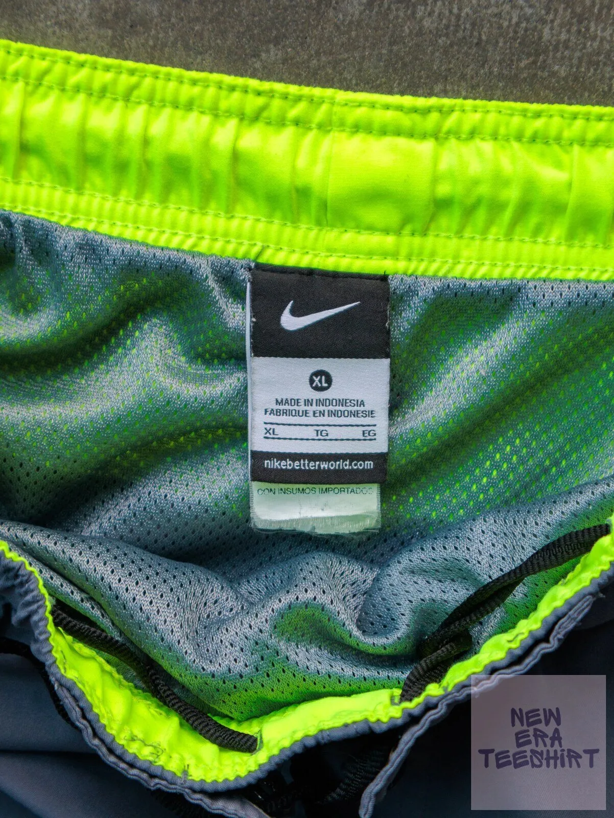 Vintage Nike Gray and Neon Yellow Swim Trunks with Black and White Accents 9 Vintage Nike Gray and Neon Yellow Swim Trunks with Black and White Accents