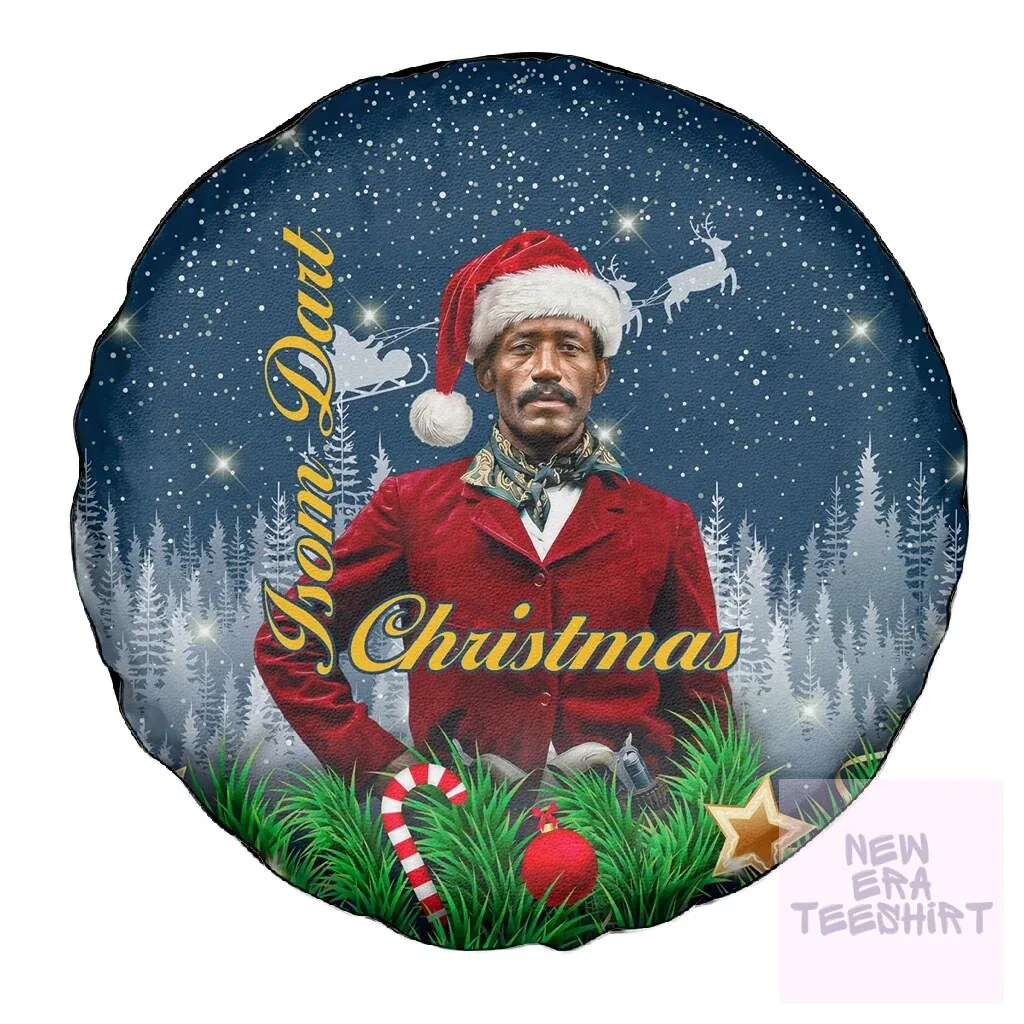 Isom Dart Christmas Black Cowboy Santa Western Snow Winter Spare Tire Cover 6 Isom Dart Christmas Black Cowboy Santa Western Snow Winter Spare Tire Cover