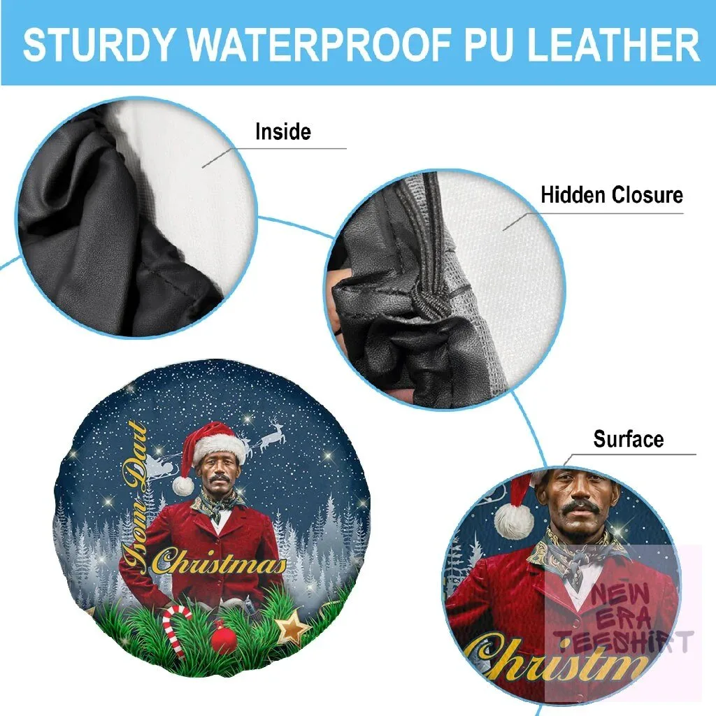 Isom Dart Christmas Black Cowboy Santa Western Snow Winter Spare Tire Cover 7 Isom Dart Christmas Black Cowboy Santa Western Snow Winter Spare Tire Cover