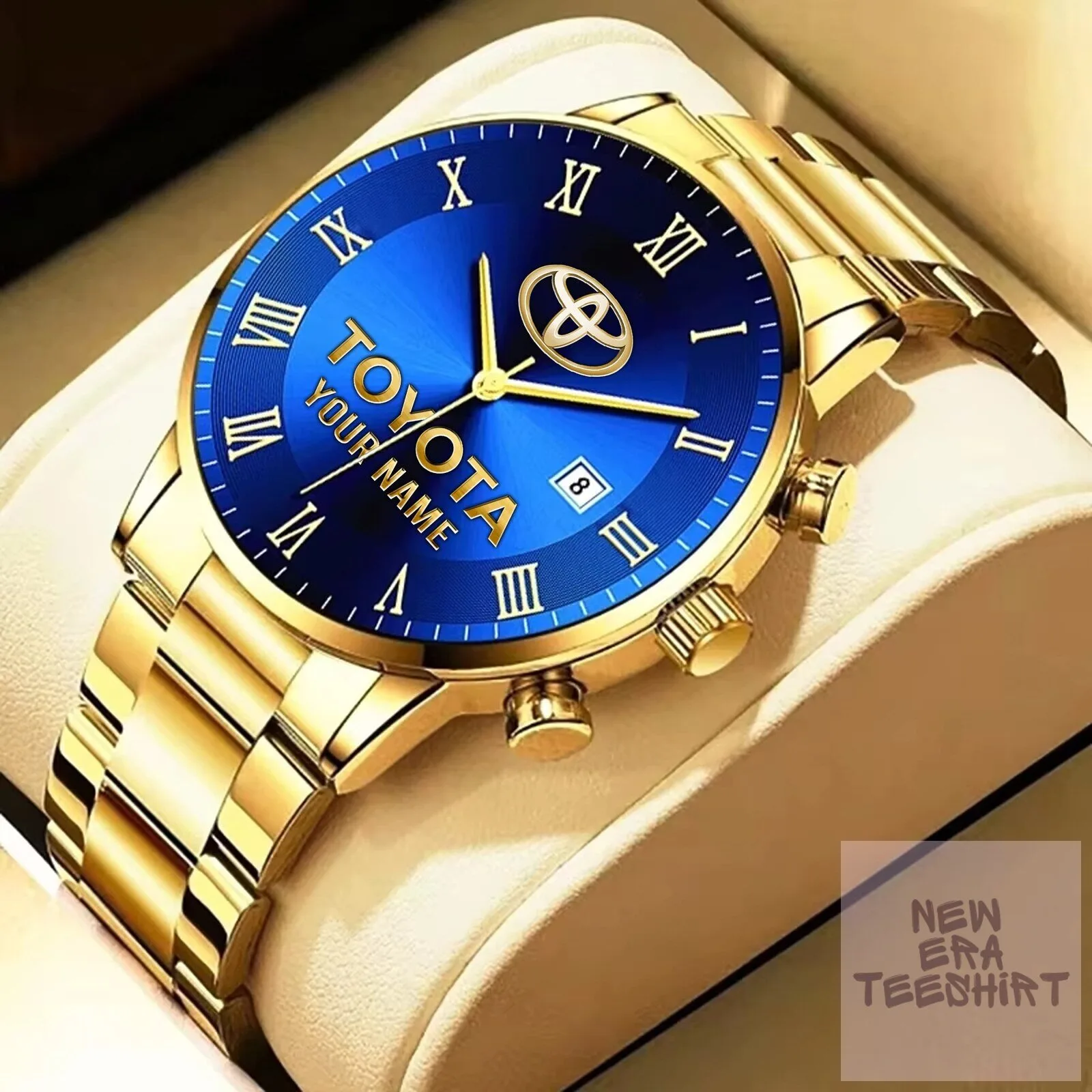 Toyota Custom Name Gold Plated Luxury Men's Watch