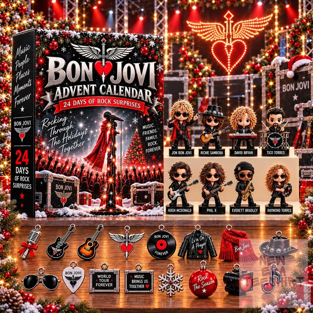 Bon Jovi Rock Band 24 Day Advent Calendar with Mini Figurines and Charms Bon Jovi Rock Band 24 Day Advent Calendar with Mini Figurines and Charms 2D