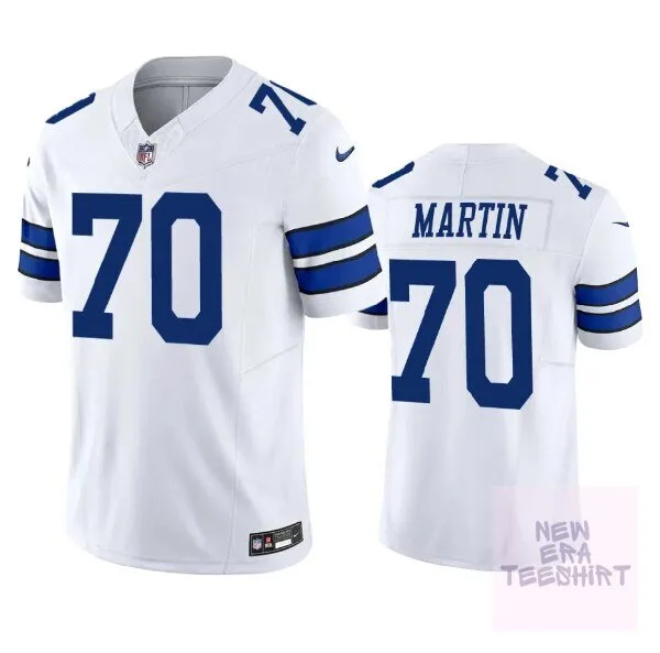 Dallas Cowboys Football Zack Martin Number 70 White Game Day Jersey