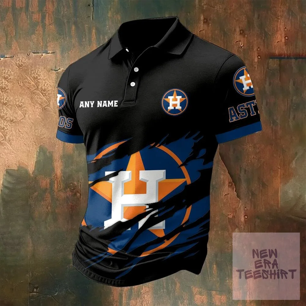 Houston Astros Personalized Name Multi Color Polo Shirt for Men