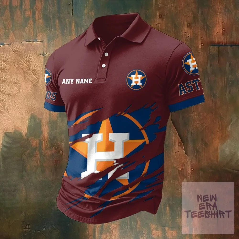 Houston Astros Personalized Name Multi Color Polo Shirt for Men 8 Houston Astros Personalized Name Multi Color Polo Shirt for Men