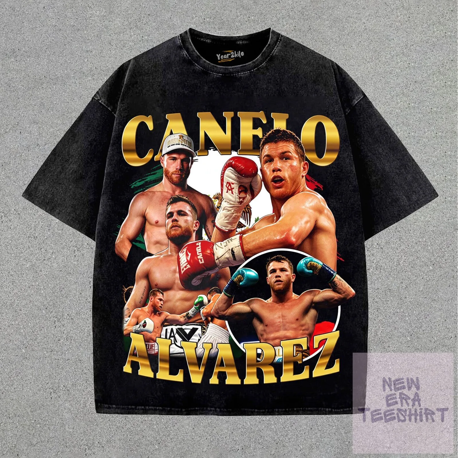 Canelo Alvarez Boxing Champion Graphic Print Vintage Style T-Shirt