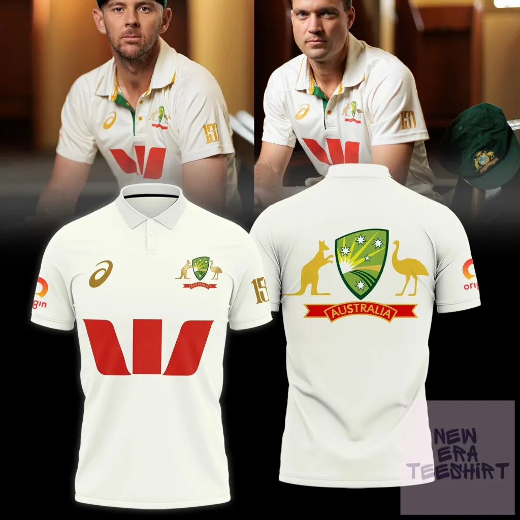 Cricket Australia 150th Anniversary Test Match White Polo Shirt Cricket Australia 150th Anniversary Test Match White Polo Shirt