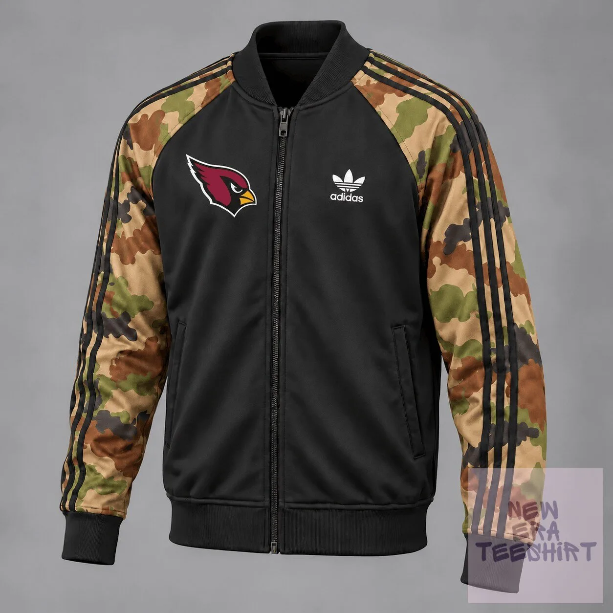 Arizona Cardinals Camouflage Pattern Black Full-Zip Bomber Jacket