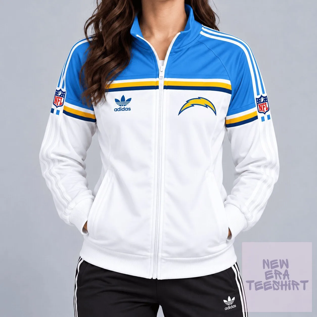 Los Angeles Chargers Adidas NFL Retro Heritage Full-Zip Casual Jacket