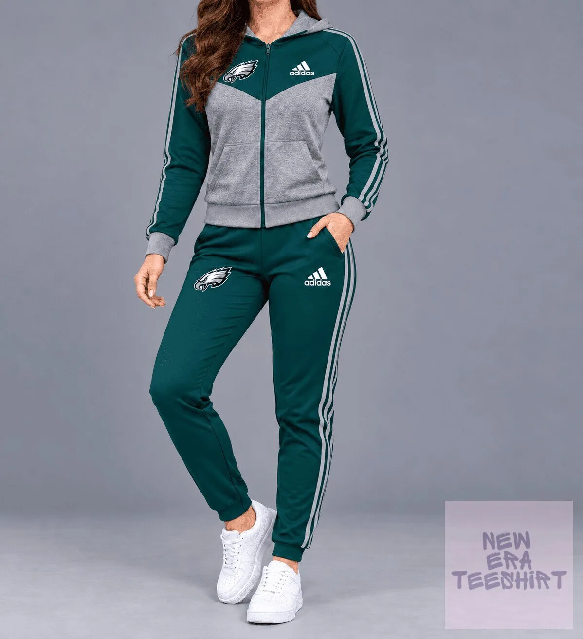 Philadelphia Eagles National Football League Team Logo Full-Zip Hoodie for Women