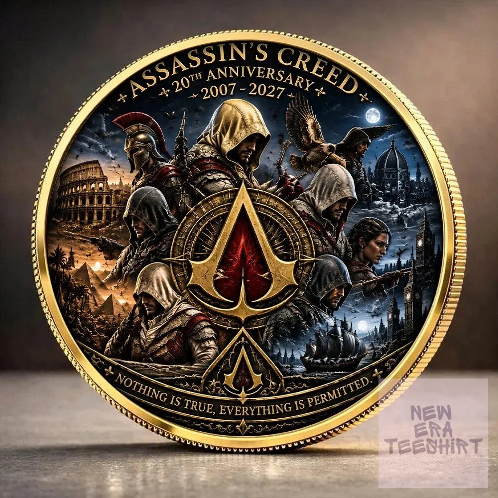 20th Anniversary Commemorative Coin for Assassin's Creed (2007-2027) Collectible Item