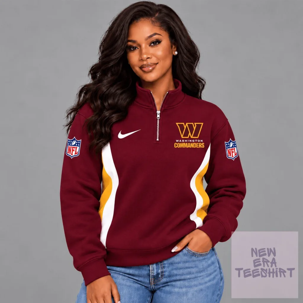 Washington Commanders NFL Football Team Quarter-Zip Pullover Sweatshirt Washington Commanders NFL Football Team Quarter-Zip Pullover Sweatshirt