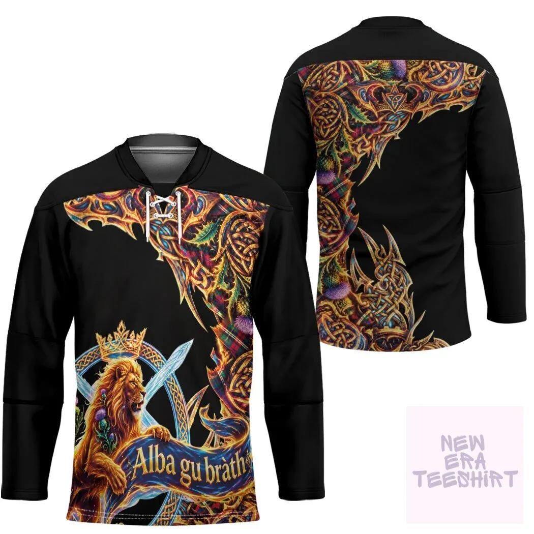 Scotland Forever Royal Lion Celtic Knot Tartan Hockey Jersey 5 Scotland Forever Royal Lion Celtic Knot Tartan Hockey Jersey