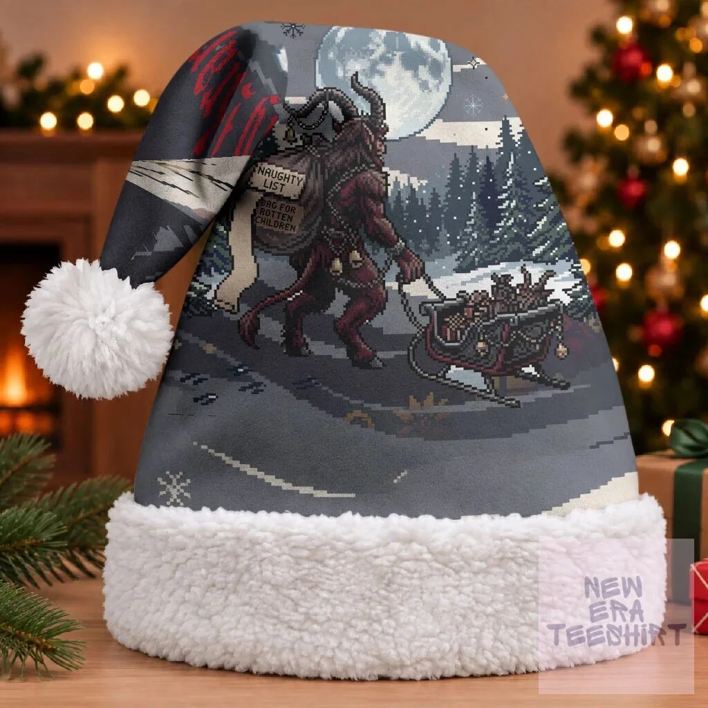 Krampus Christmas Santa Hat Gothic Dark Horror Mythical Creature Holiday Cap