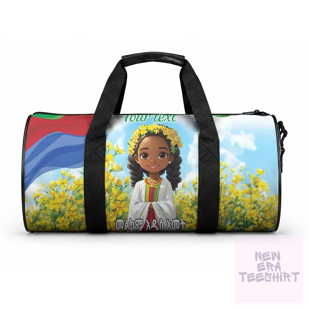 Happy Enkutatash Ethiopian New Year Duffle Bag with Adey Abeba Flowers 4 Happy Enkutatash Ethiopian New Year Duffle Bag with Adey Abeba Flowers