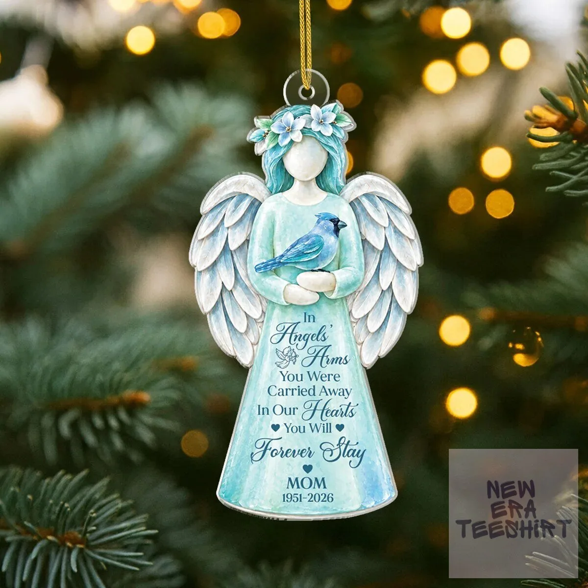 Personalized Memorial Angel In Angels Arms Acrylic Christmas Tree Ornament 7 Personalized Memorial Angel In Angels Arms Acrylic Christmas Tree Ornament