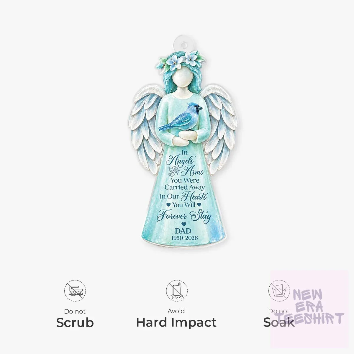 Personalized Memorial Angel In Angels Arms Acrylic Christmas Tree Ornament 10 Personalized Memorial Angel In Angels Arms Acrylic Christmas Tree Ornament