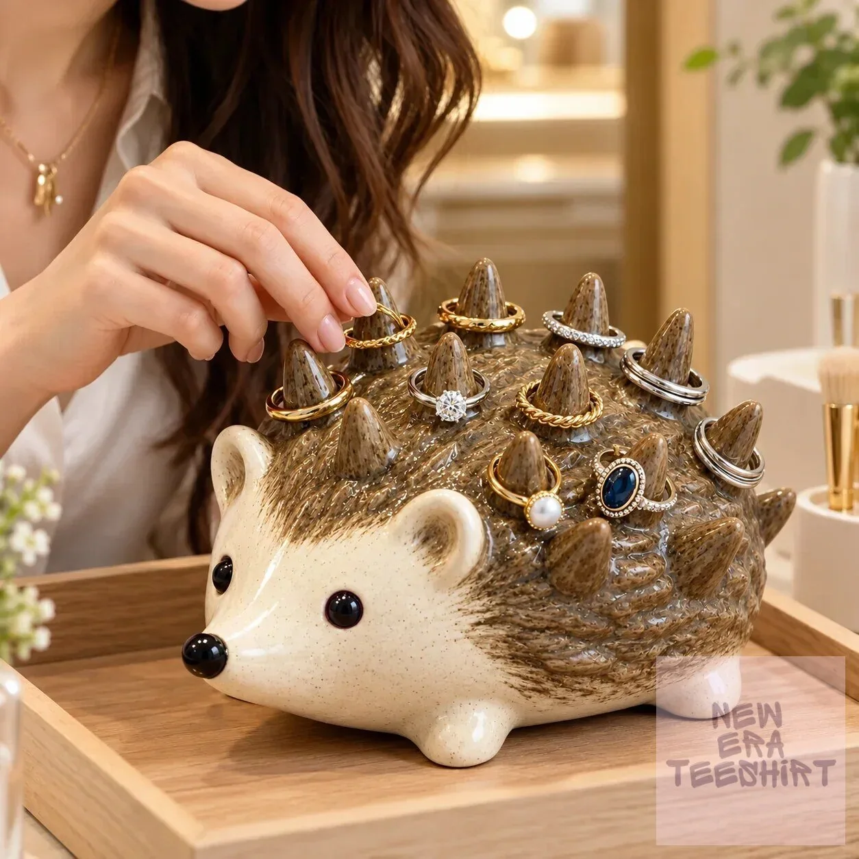 Adorable Hedgehog Ring Holder Jewelry Organizer for Rings and Small Trinkets