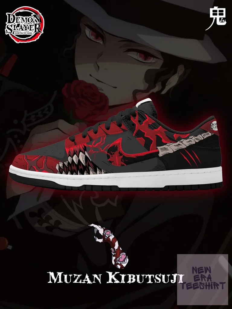 Muzan Kibutsuji Demon Slayer Anime Custom Court Low Top Sneakers 1 Muzan Kibutsuji Demon Slayer Anime Custom Court Low Top Sneakers