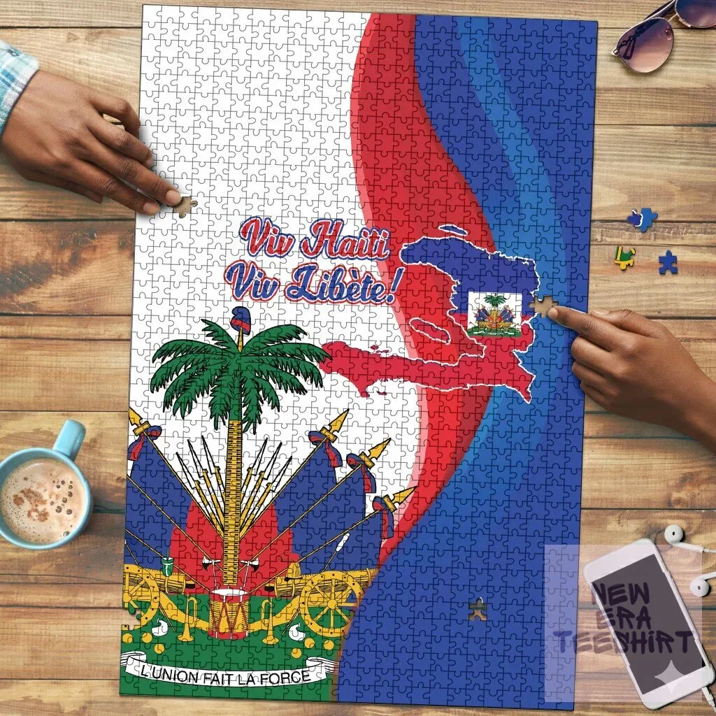 Haiti Independence Day 1804 Viv Haiti Viv Libete Flag Jigsaw Puzzle