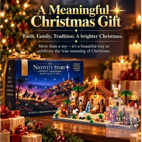 Nativity Story Advent Calendar Christmas Holiday Countdown Buildable Set