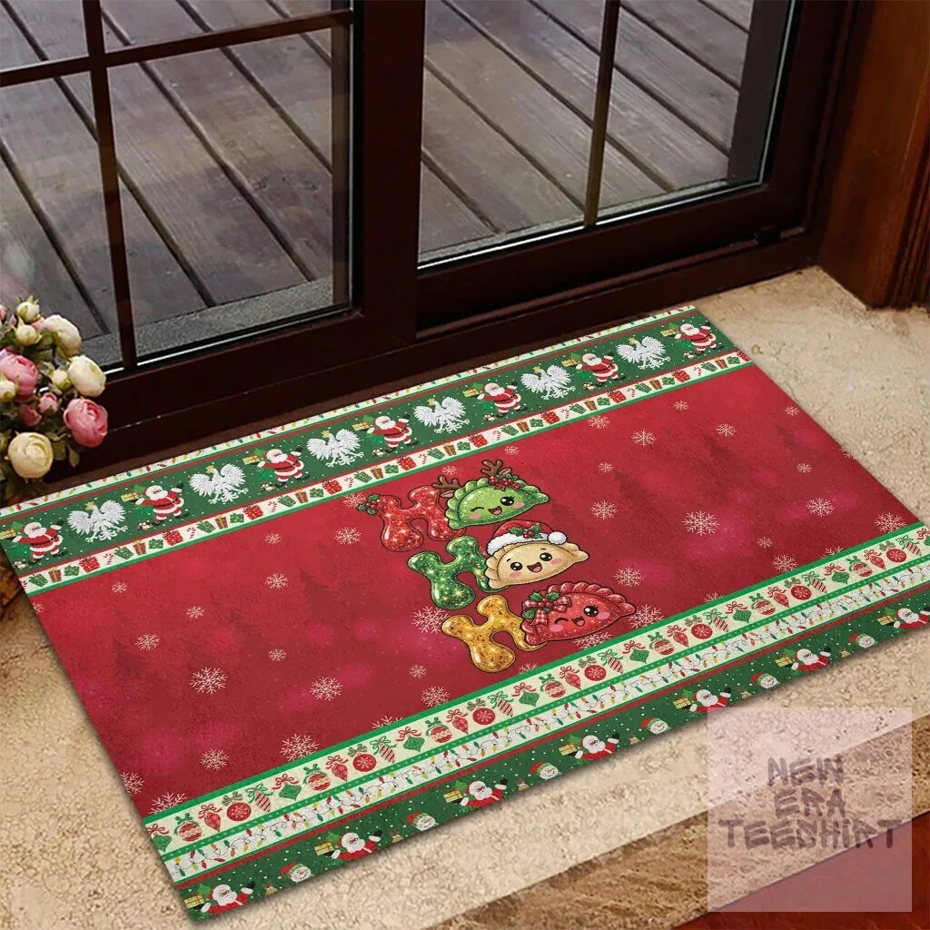 Cute Pierogi Ho Ho Ho Christmas Holiday Doormat 7 Cute Pierogi Ho Ho Ho Christmas Holiday Doormat