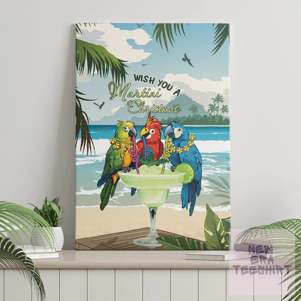 Tropical Parrot Martini Christmas Beach Scene Holiday Wall Art Canvas 8 Tropical Parrot Martini Christmas Beach Scene Holiday Wall Art Canvas
