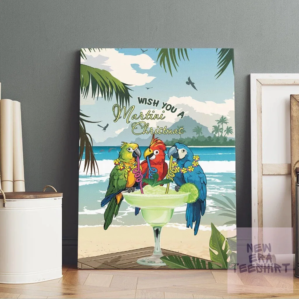 Tropical Parrot Martini Christmas Beach Scene Holiday Wall Art Canvas 11 Tropical Parrot Martini Christmas Beach Scene Holiday Wall Art Canvas