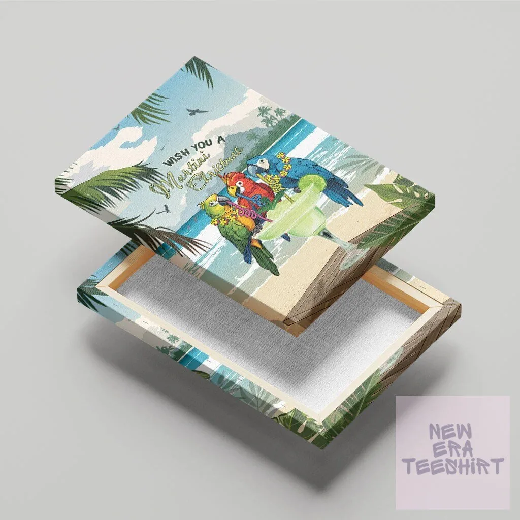 Tropical Parrot Martini Christmas Beach Scene Holiday Wall Art Canvas 12 Tropical Parrot Martini Christmas Beach Scene Holiday Wall Art Canvas