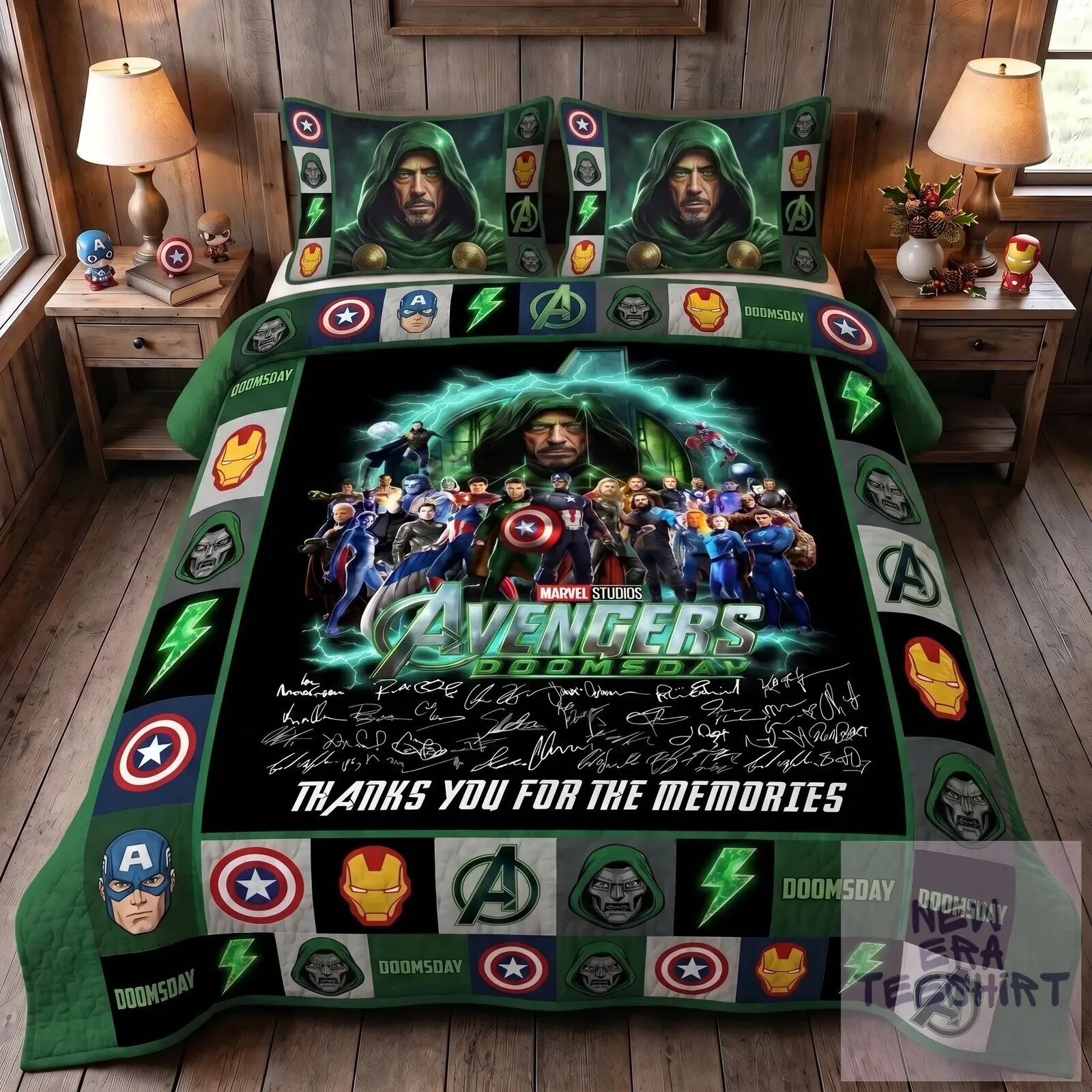 Marvel Studios Avengers Doomsday Superhero Tribute Quilt Bedding Set