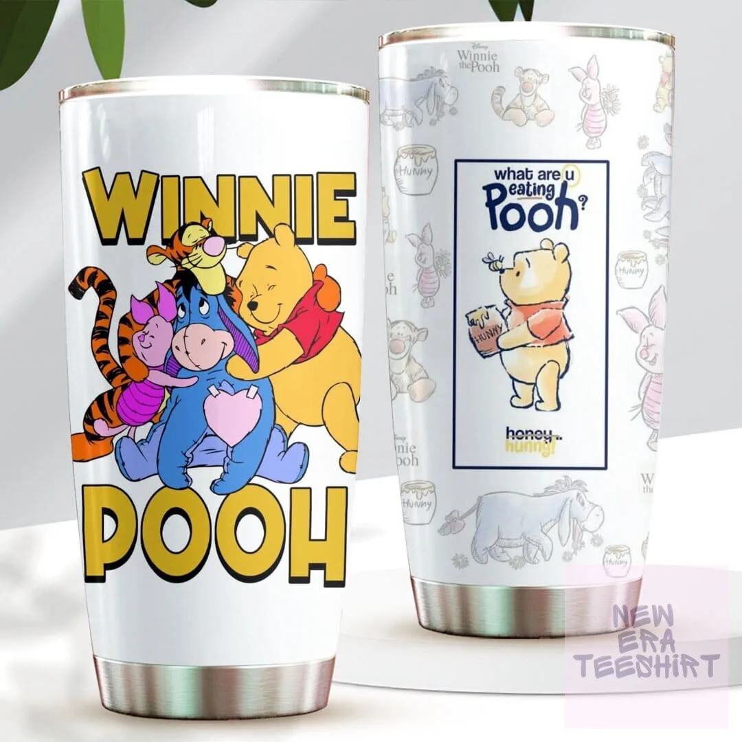 Winnie the Pooh and Friends Hugging Stainless Steel Tumbler Cup