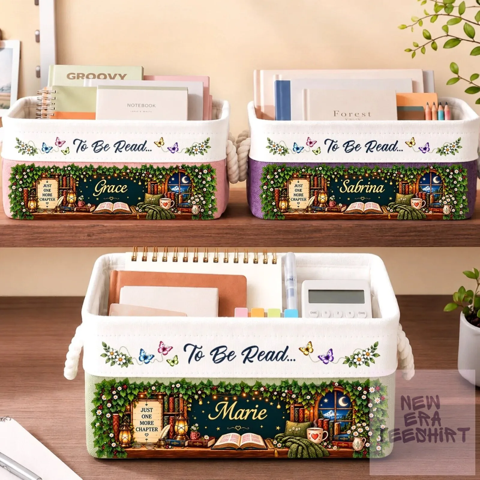 Personalized Book Lover Storage Basket 5 Personalized Book Lover Storage Basket