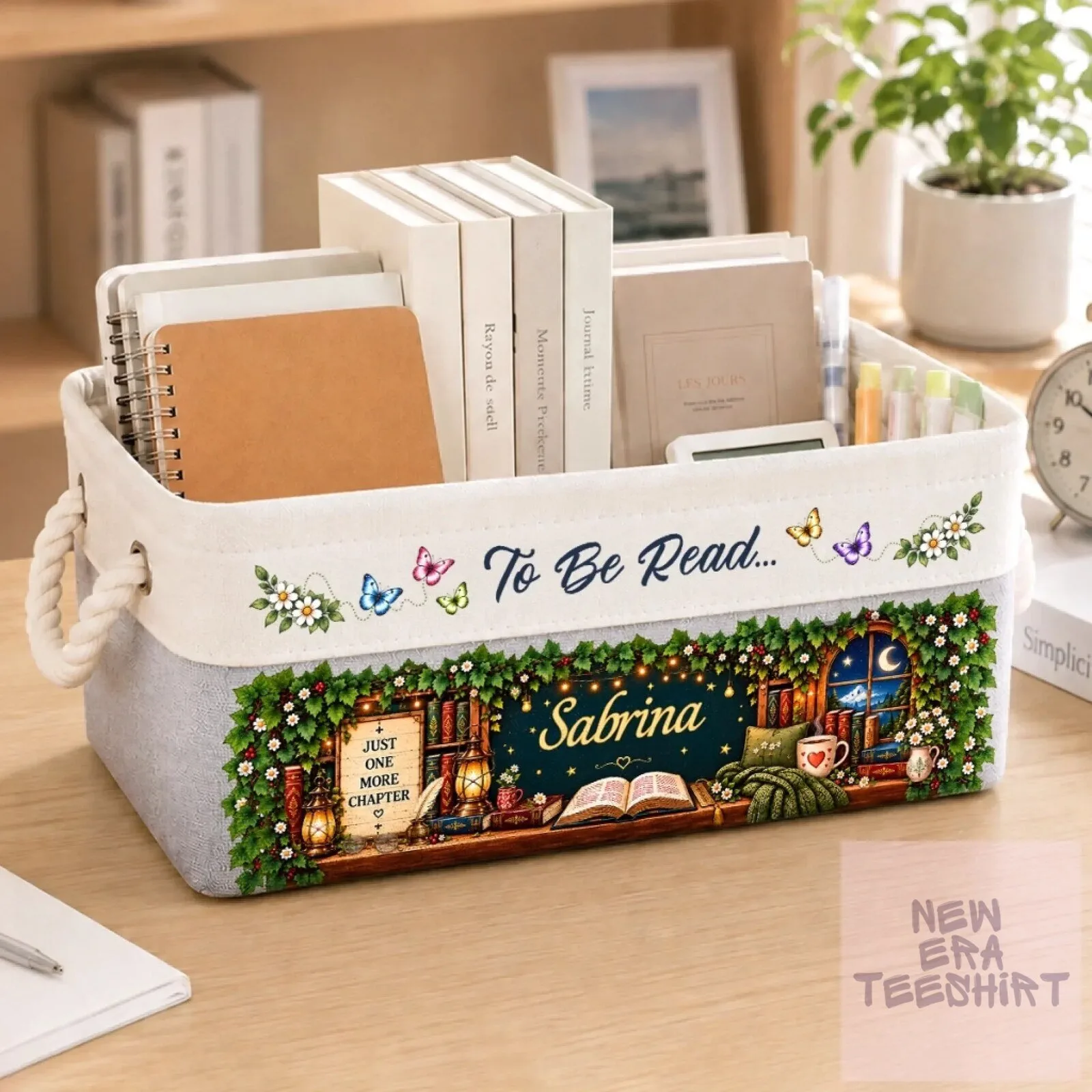 Personalized Book Lover Storage Basket 7 Personalized Book Lover Storage Basket