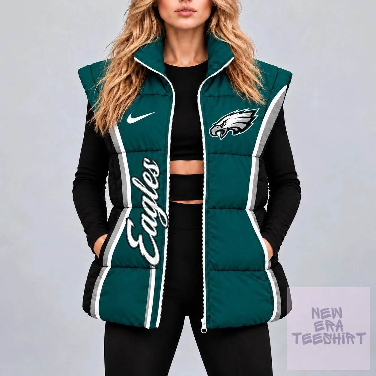 Philadelphia Eagles Nike Reflective Puffer Vest for Women